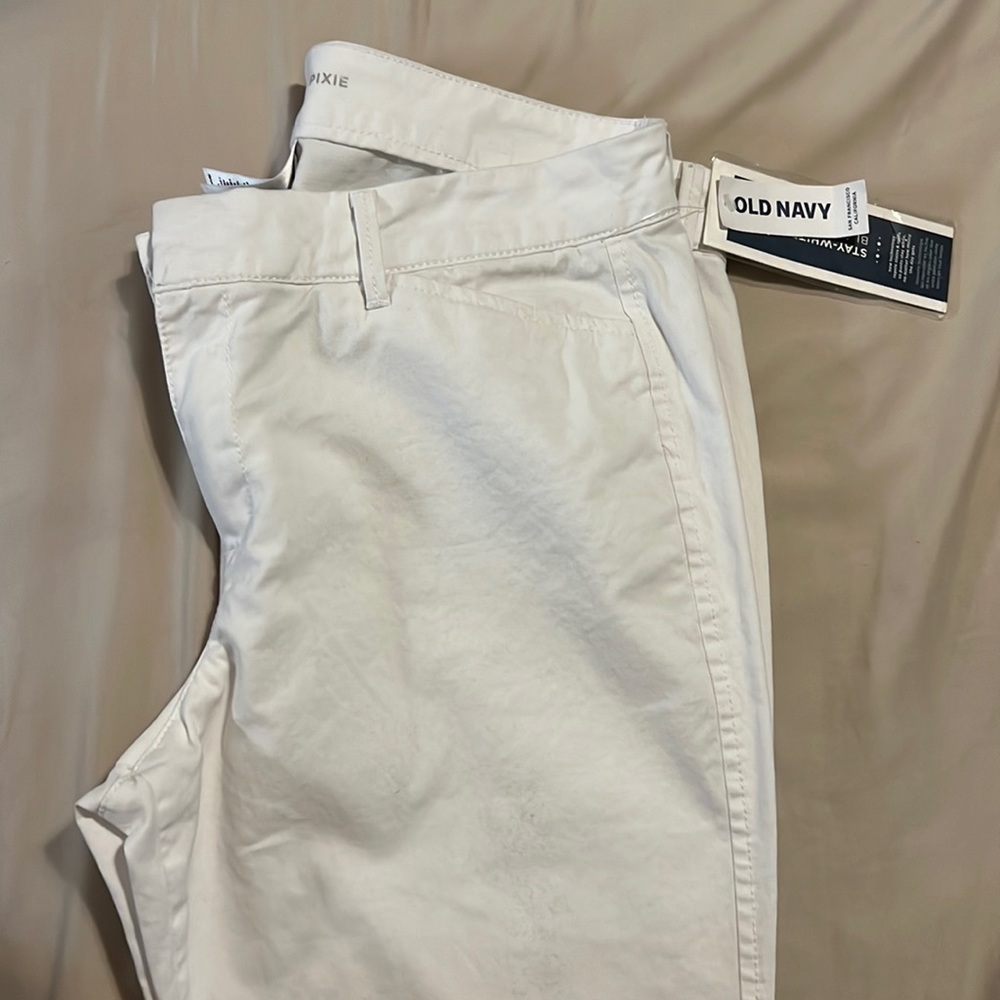 White pixie pants